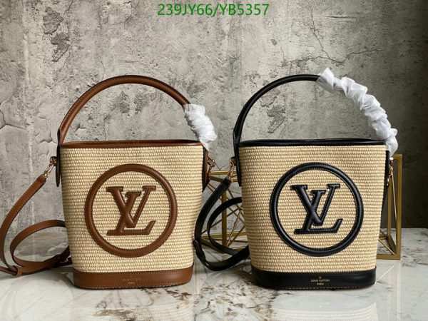 Louis Vuitton 1:1 Mirror Replica Logo Straw Bag  YB53575678432