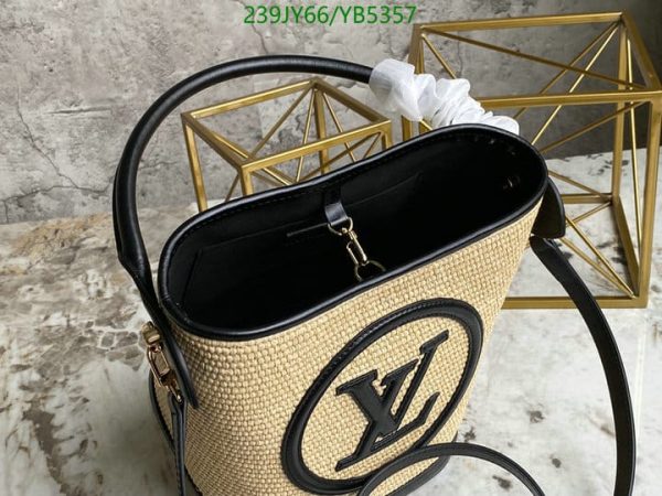 Louis Vuitton 1:1 Mirror Replica Logo Straw Bag  YB53575678432