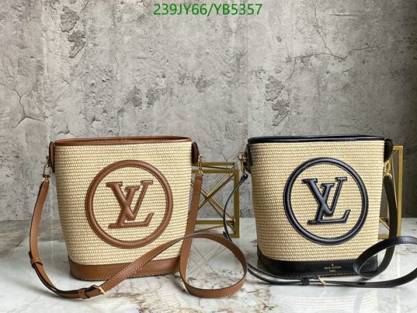 Louis Vuitton 1:1 Mirror Replica Logo Straw Bag  YB53575678432