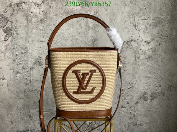 Louis Vuitton 1:1 Mirror Replica Logo Straw Bag  YB53575678432