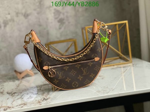 Louis Vuitton 1:1 Mirror Replica Loop Chain Hobo Crossbody Croissant Bag YB28861245896