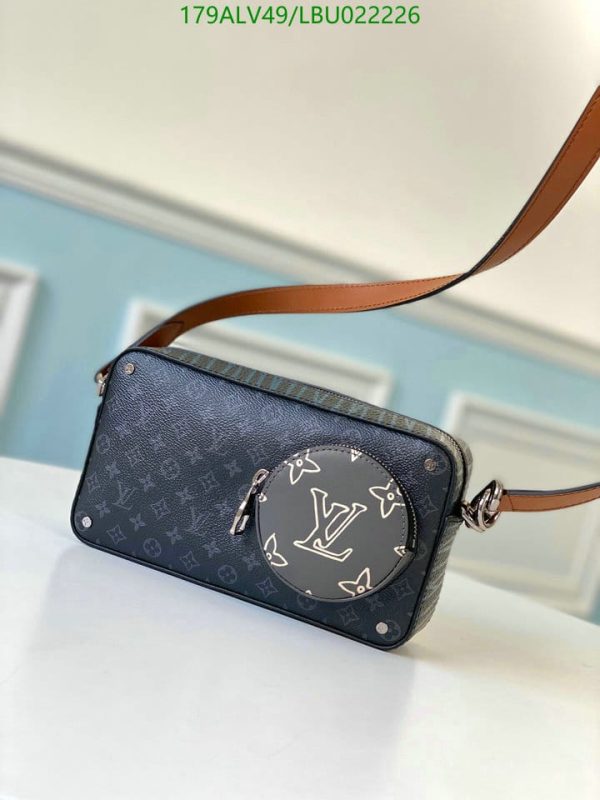 Louis Vuitton 1:1 Mirror Replica Marc Jacobs Conte de Fees Black Monogram Satin Pochette Bag LBU0222267436