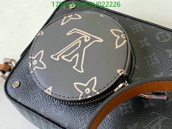 Louis Vuitton 1:1 Mirror Replica Marc Jacobs Conte de Fees Black Monogram Satin Pochette Bag LBU0222267436