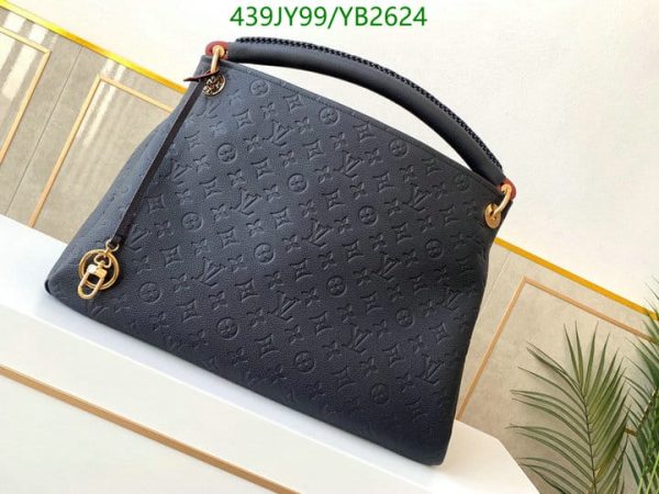 Louis Vuitton 1:1 Mirror Replica Marelle Vintage Silk Satchel In Black YB26249165437