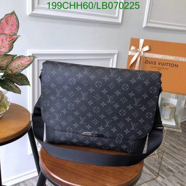 Louis Vuitton 1:1 Mirror Replica Monogram Eclipse Messenger MM Shoulder Bag LB07022578965