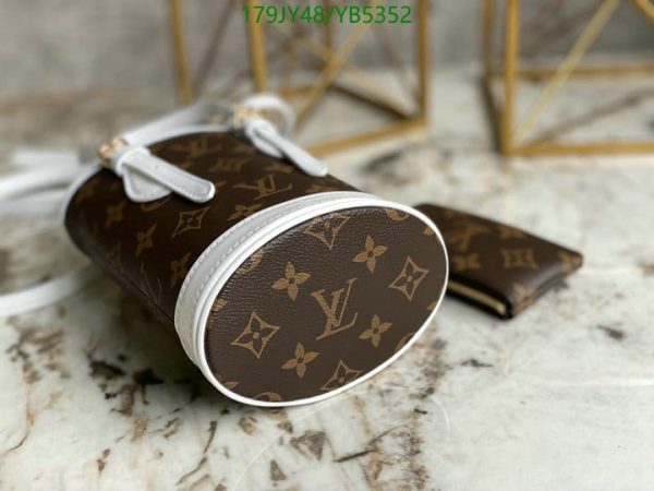 Louis Vuitton 1:1 Mirror Replica Monogram Nano Match Bucket Bag White YB53525467893