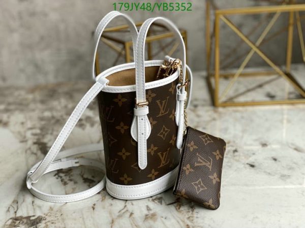 Louis Vuitton 1:1 Mirror Replica Monogram Nano Match Bucket Bag White YB53525467893