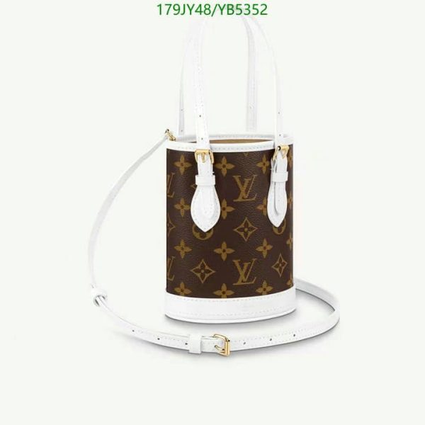 Louis Vuitton 1:1 Mirror Replica Monogram Nano Match Bucket Bag White YB53525467893