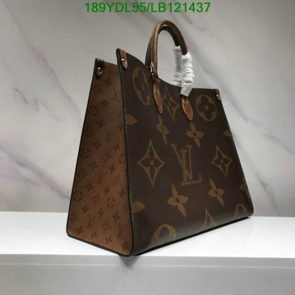 Louis Vuitton 1:1 Mirror Replica Monogram Reverse Giant On The go GM Tote Bag  LB12143767543