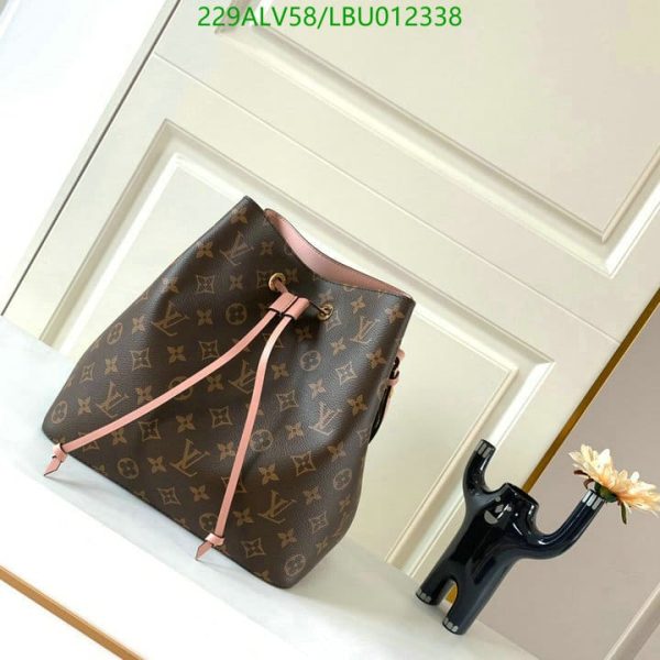 Louis Vuitton 1:1 Mirror Replica NEONOE Handbag Monogram Canvas MM Poppy LBU0123383124