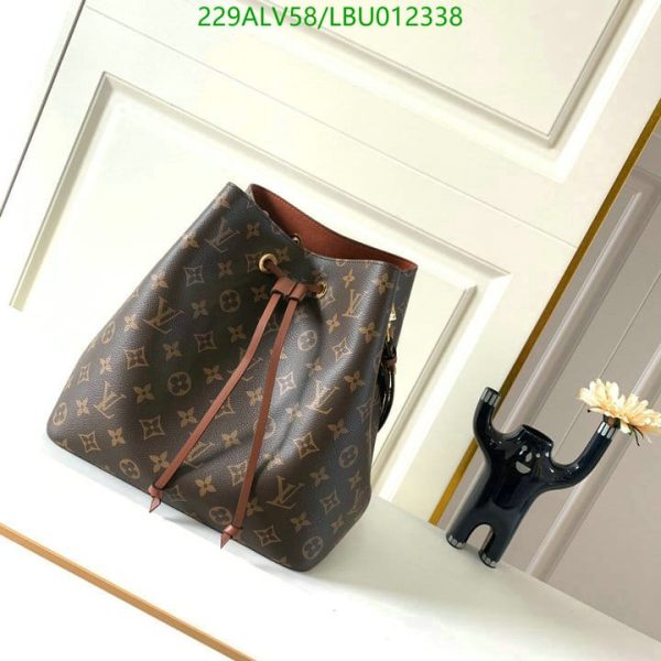 Louis Vuitton 1:1 Mirror Replica NEONOE Handbag Monogram Canvas MM Poppy LBU0123383124