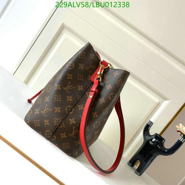 Louis Vuitton 1:1 Mirror Replica NEONOE Handbag Monogram Canvas MM Poppy LBU0123383124