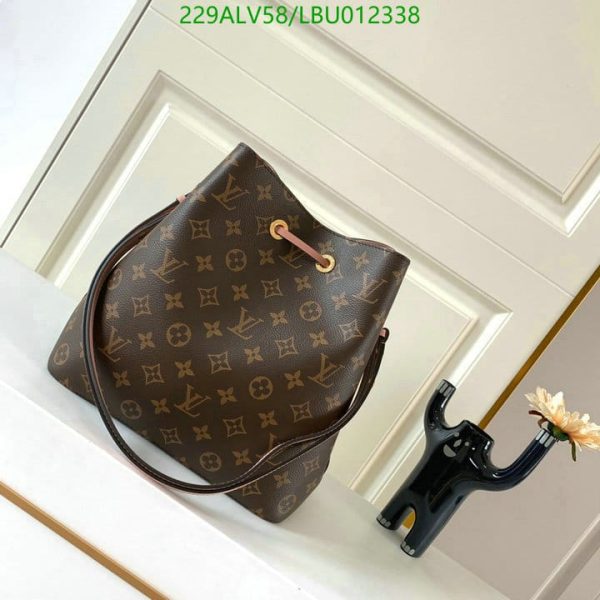 Louis Vuitton 1:1 Mirror Replica NEONOE Handbag Monogram Canvas MM Poppy LBU0123383124