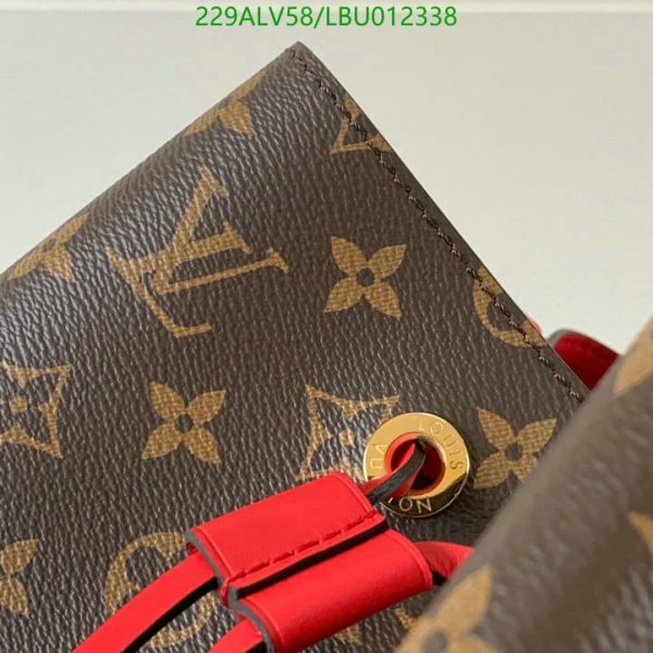 Louis Vuitton 1:1 Mirror Replica NEONOE Handbag Monogram Canvas MM Poppy LBU0123383124