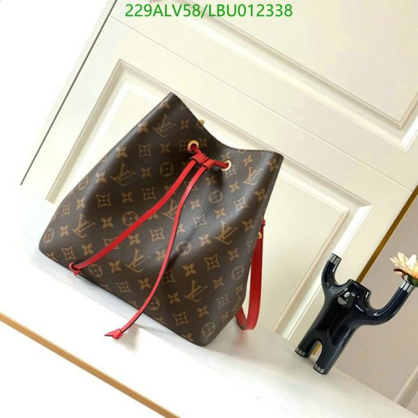 Louis Vuitton 1:1 Mirror Replica NEONOE Handbag Monogram Canvas MM Poppy LBU0123383124