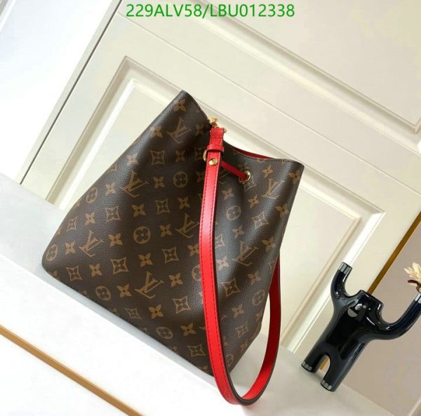 Louis Vuitton 1:1 Mirror Replica NEONOE Handbag Monogram Canvas MM Poppy LBU0123383124