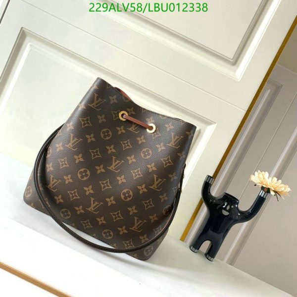 Louis Vuitton 1:1 Mirror Replica NEONOE Handbag Monogram Canvas MM Poppy LBU0123383124