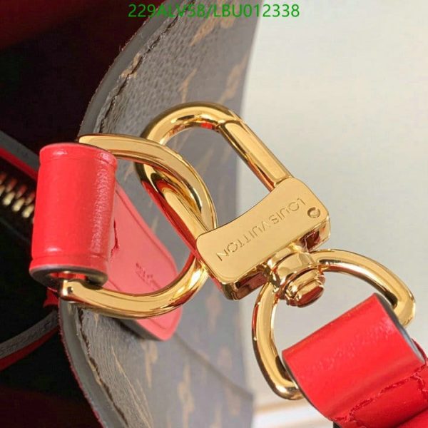 Louis Vuitton 1:1 Mirror Replica NEONOE Handbag Monogram Canvas MM Poppy LBU0123383124