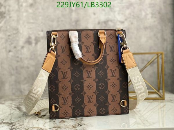 Louis Vuitton 1:1 Mirror Replica  NIGO Brown Monogram Stripes Coated  LB33029412345