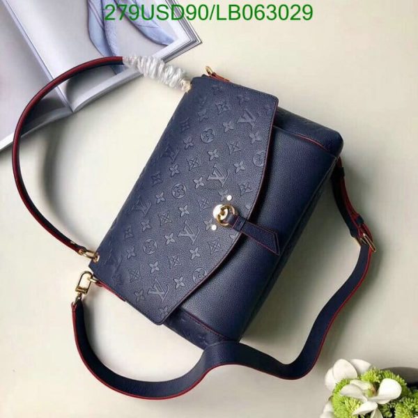 Louis Vuitton 1:1 Mirror Replica Navy Monogram Empreinte Blanche BB Gold Hardware LB06302921367