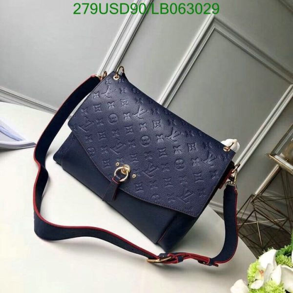 Louis Vuitton 1:1 Mirror Replica Navy Monogram Empreinte Blanche BB Gold Hardware LB06302921367