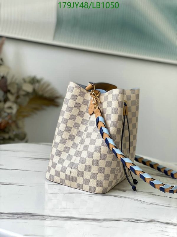 Louis Vuitton 1:1 Mirror Replica NeoNoe Handbag Damier with Braided Detail MM  LB10506754321