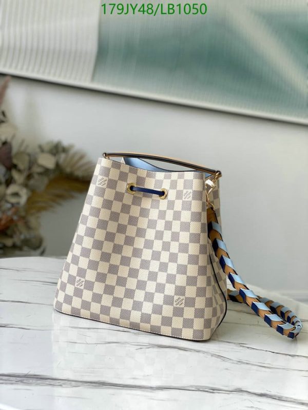 Louis Vuitton 1:1 Mirror Replica NeoNoe Handbag Damier with Braided Detail MM  LB10506754321