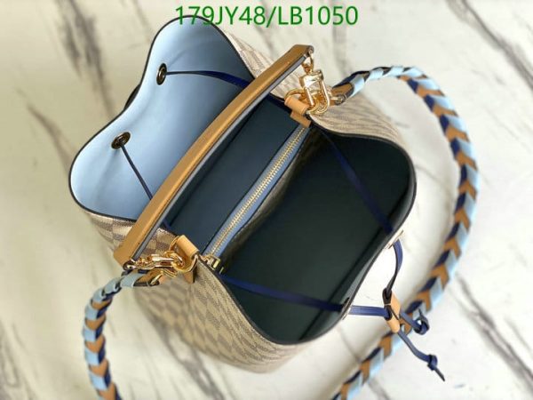 Louis Vuitton 1:1 Mirror Replica NeoNoe Handbag Damier with Braided Detail MM  LB10506754321