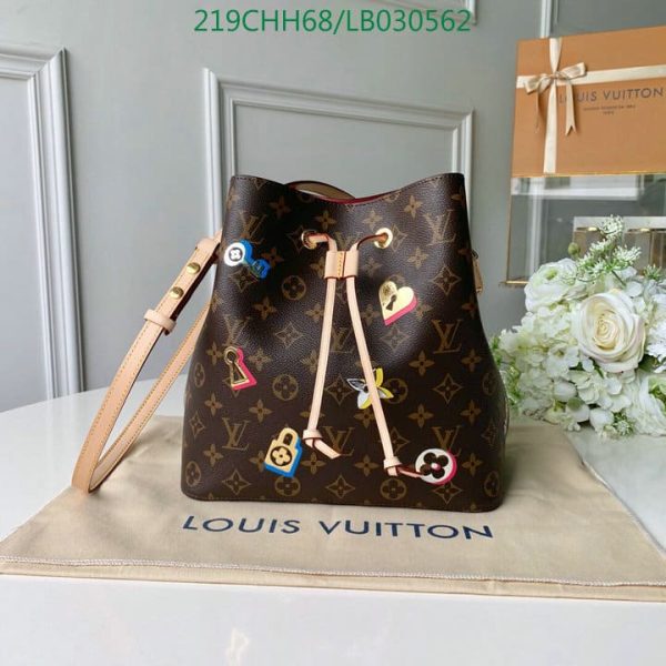 Louis Vuitton 1:1 Mirror Replica NeoNoe Handbag Love Lock Monogram Canvas LB03056298965