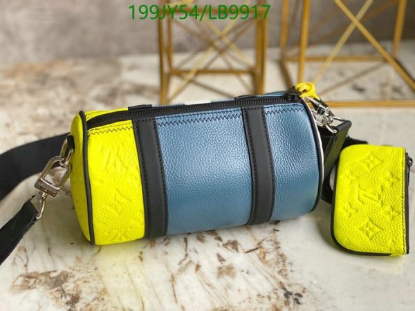 Louis Vuitton 1:1 Mirror Replica Neon Yellow Outdoor Taigarama Handbag LB99175123456