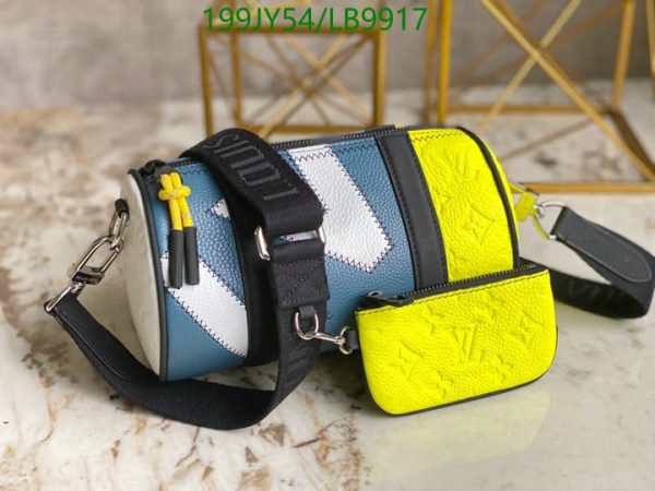 Louis Vuitton 1:1 Mirror Replica Neon Yellow Outdoor Taigarama Handbag LB99175123456