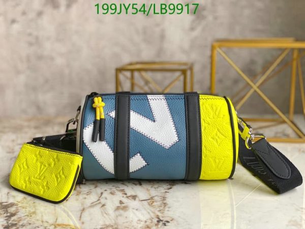 Louis Vuitton 1:1 Mirror Replica Neon Yellow Outdoor Taigarama Handbag LB99175123456