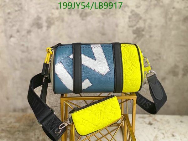 Louis Vuitton 1:1 Mirror Replica Neon Yellow Outdoor Taigarama Handbag LB99175123456