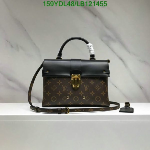 Louis Vuitton 1:1 Mirror Replica One Handle Flap Bag Monogram Canvas and Leather MM LB12145576543