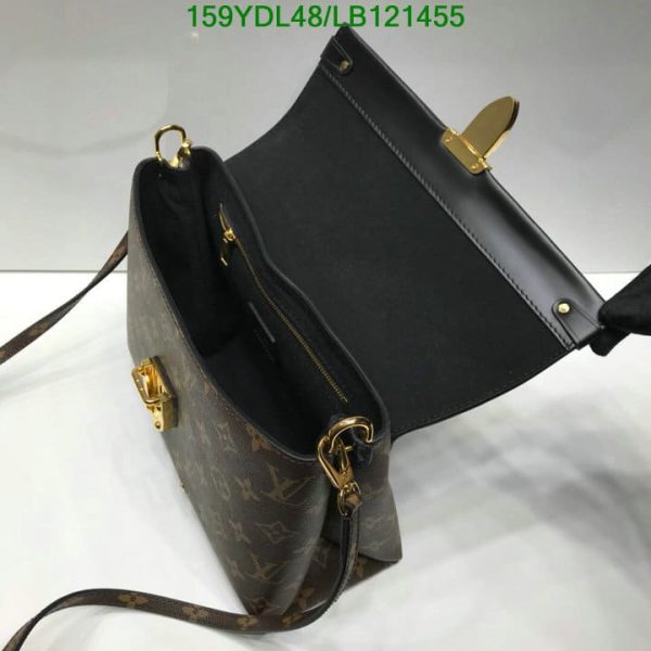 Louis Vuitton 1:1 Mirror Replica One Handle Flap Bag Monogram Canvas and Leather MM LB12145576543