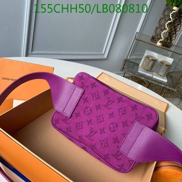 Louis Vuitton 1:1 Mirror Replica Outdoor Bumbag in Purple Monogram Denim LB08081076543