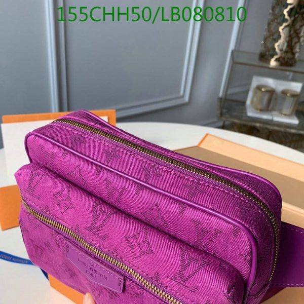 Louis Vuitton 1:1 Mirror Replica Outdoor Bumbag in Purple Monogram Denim LB08081076543