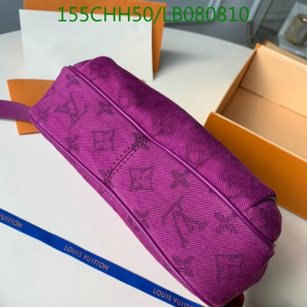 Louis Vuitton 1:1 Mirror Replica Outdoor Bumbag in Purple Monogram Denim LB08081076543