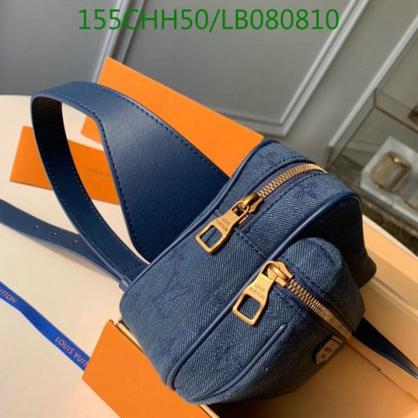 Louis Vuitton 1:1 Mirror Replica Outdoor Bumbag in Purple Monogram Denim LB08081076543