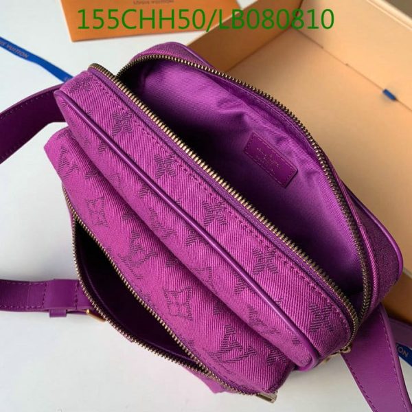 Louis Vuitton 1:1 Mirror Replica Outdoor Bumbag in Purple Monogram Denim LB08081076543