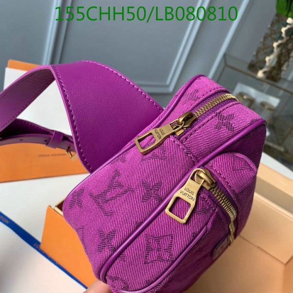 Louis Vuitton 1:1 Mirror Replica Outdoor Bumbag in Purple Monogram Denim LB08081076543