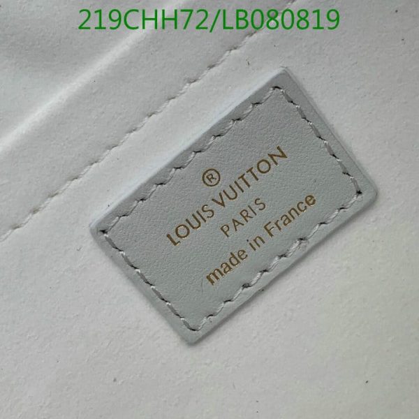 Louis Vuitton 1:1 Mirror Replica  Pale Blue Leather Wave Chain PM Bag  LB08081989756