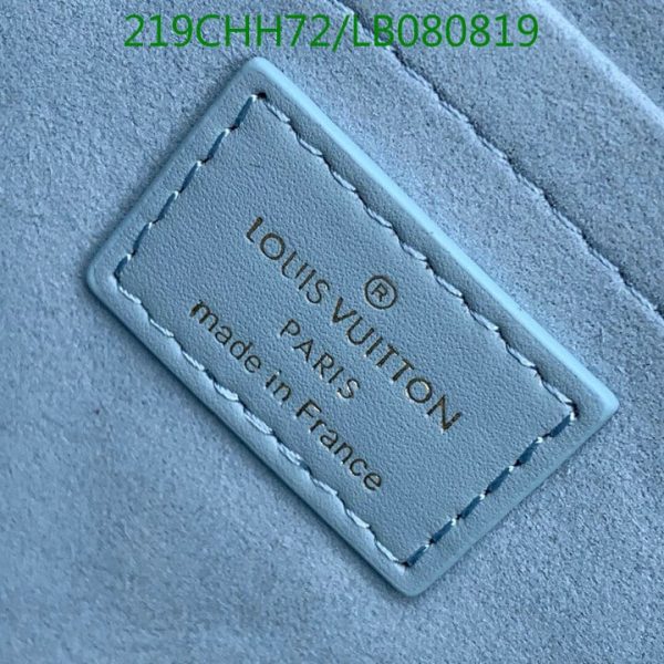 Louis Vuitton 1:1 Mirror Replica  Pale Blue Leather Wave Chain PM Bag  LB08081989756