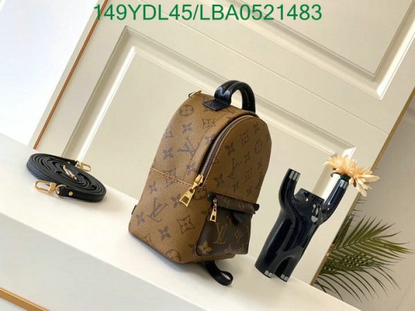 Louis Vuitton 1:1 Mirror Replica Palm Springs Backpack Reverse Monogram Canvas Mini LBA0521483188