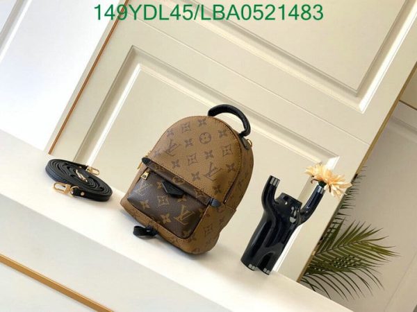 Louis Vuitton 1:1 Mirror Replica Palm Springs Backpack Reverse Monogram Canvas Mini LBA0521483188