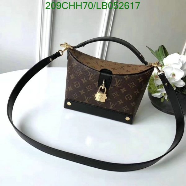 Louis Vuitton 1:1 Mirror Replica Petite Bento Box Handbag Reverse Monogram Canvas LB05261795123