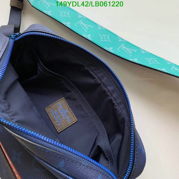 Louis Vuitton 1:1 Mirror Replica  Pm Blue Outdoor Messenger Bag LB06122041237