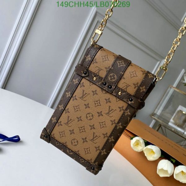 Louis Vuitton 1:1 Mirror Replica Pochette Trunk Verticale Monogram Brown/Black LB07026941234