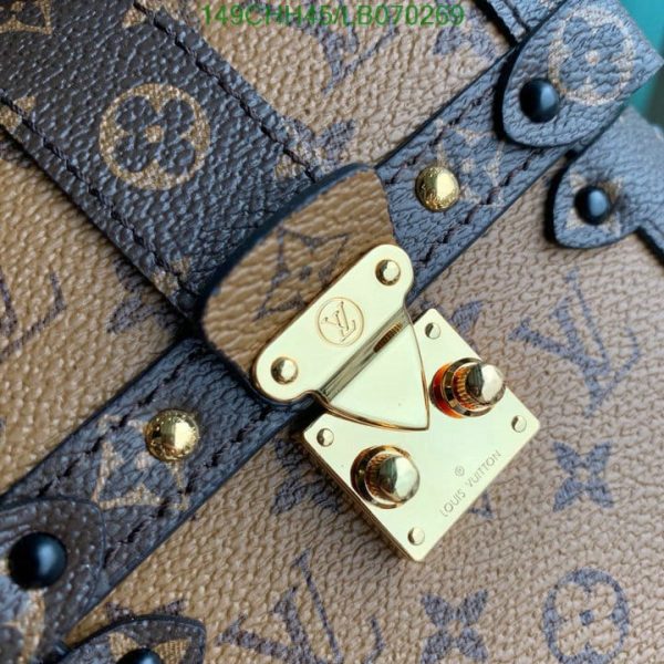 Louis Vuitton 1:1 Mirror Replica Pochette Trunk Verticale Monogram Brown/Black LB07026941234