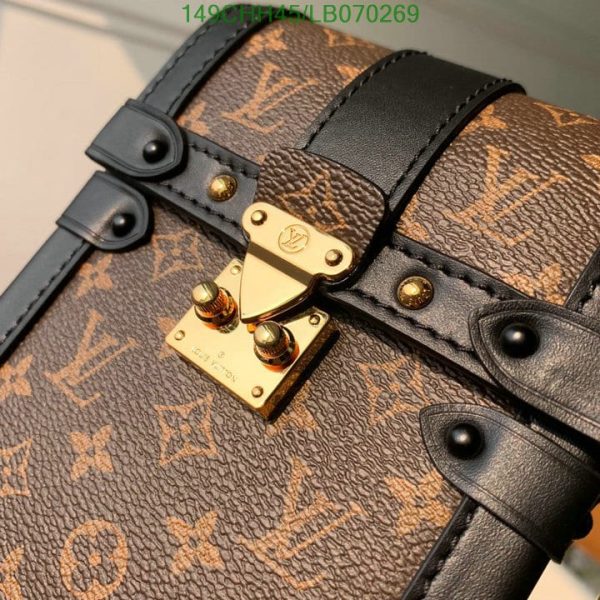 Louis Vuitton 1:1 Mirror Replica Pochette Trunk Verticale Monogram Brown/Black LB07026941234